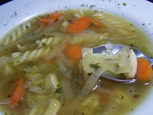 kavrulmuş tavuk soğan çorbası